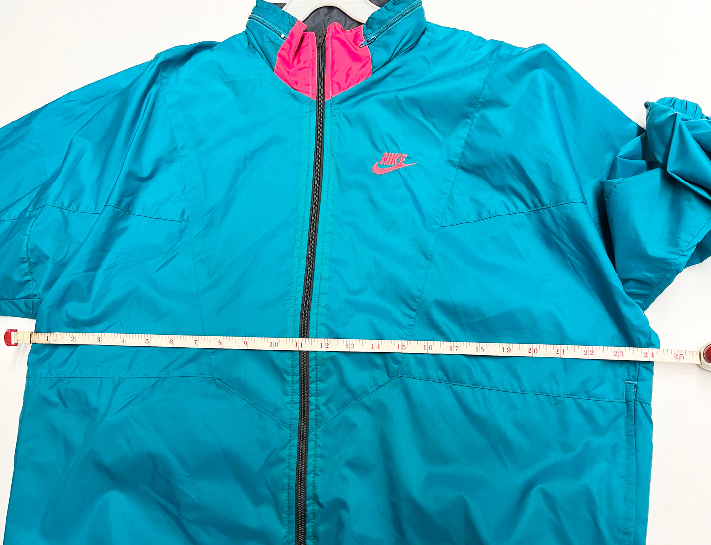 1990’s Nike Windbreaker Teal Infrared. LARGE