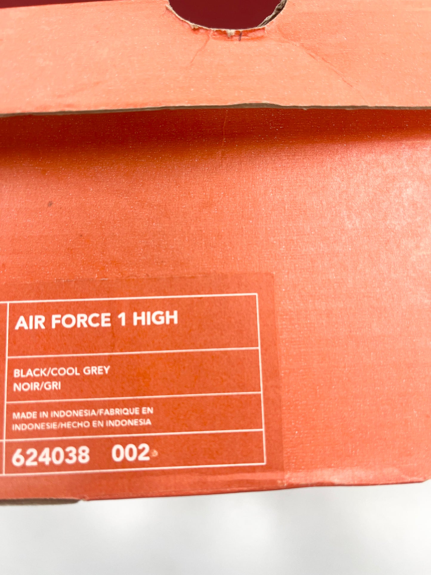 2002 Nike Air Force 1 Hi Black/Cool Grey.