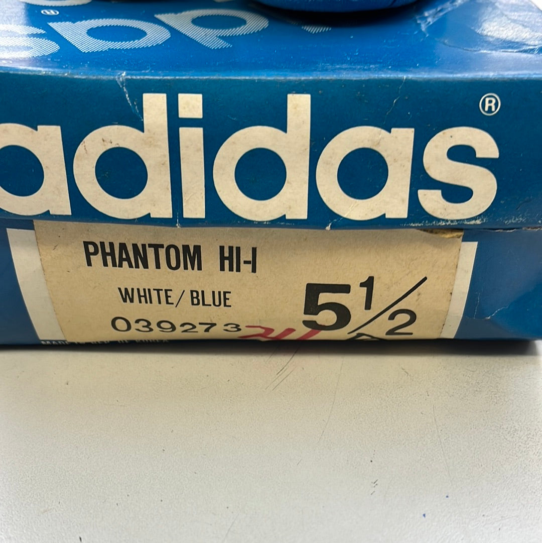 Sz 5.5K.    1989 baby Adidas Phantom Hi Baby Blue