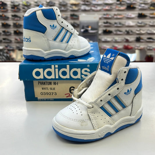 Sz 6K.  1989 baby Adidas Phantom Hi Baby Blue